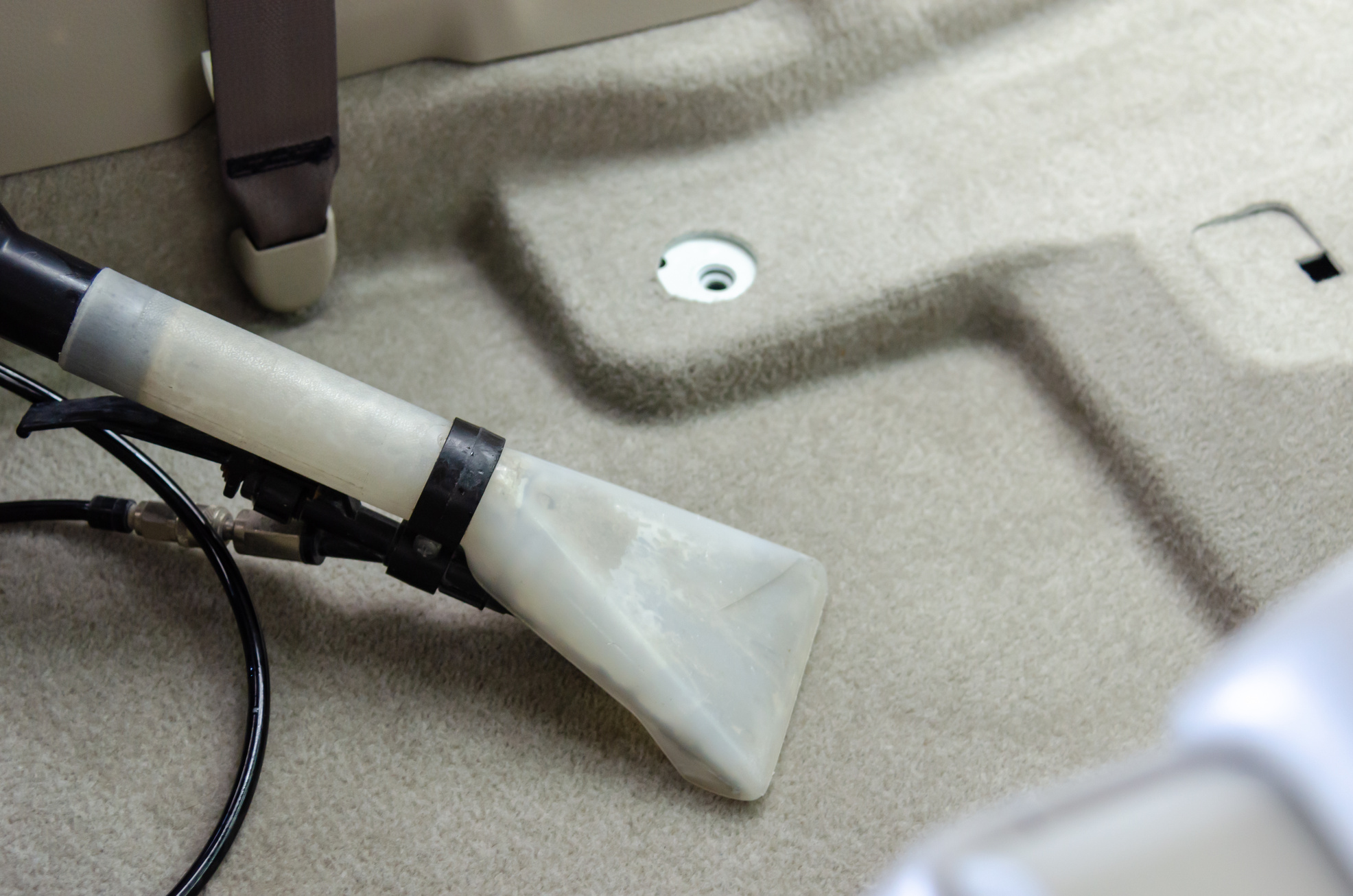 Car Carpet Cleaning Up Close